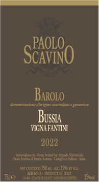 Barolo DOCG, BUSSIA Vigna Fantini