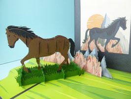 Carte pop-up Cheval