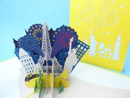 Carte pop-up Feu d'artifice