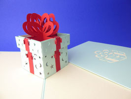 Carte pop-up Cadeau Gros ruban