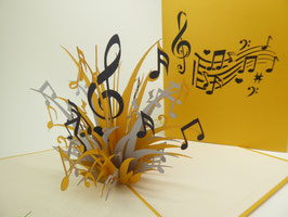 Carte pop-up Notes de Musique