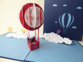 Carte pop-up Montgolfière
