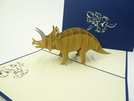 Carte pop-up tricératops