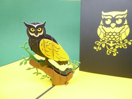 Carte pop-up Hibou