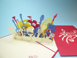 Carte pop-up Instruments de musique 2