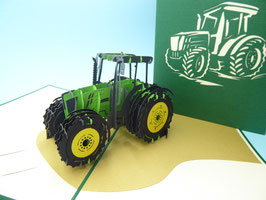 Carte pop-up tracteur