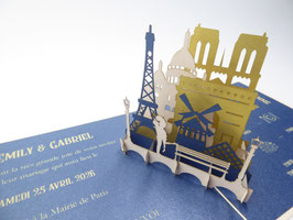 Faire-part pop-up Mariage à Paris