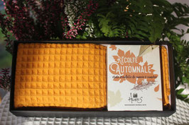 Coffret essuie-mains "JulieT" et savon Récolte automnale - Huile essentielle de romarin à camphre de Provence