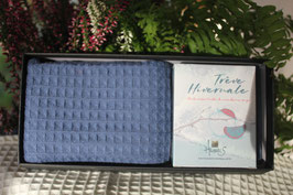 Coffret essuie-mains "JulieT" et savon Trêve hivernale- Huile essentielle de mandarine rouge