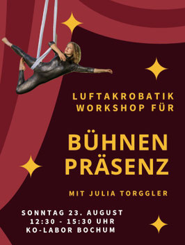 Bühnenpräsenz für Luftartistik