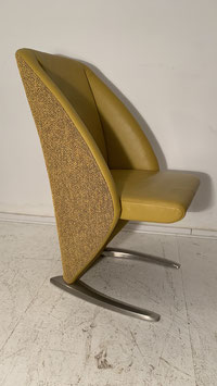 K&W Design Sessel Silaxx Leder/Stoff gelb