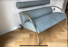 COR Design Sofa Zyklus Leder grau Zweisitzer Couch
