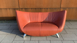 LEOLUX Design Sofa Danaise Leder orange