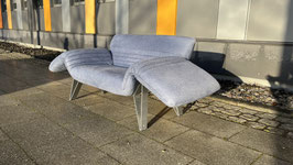 de Sede  Design Sofa DS142 geprägtes Leder blau