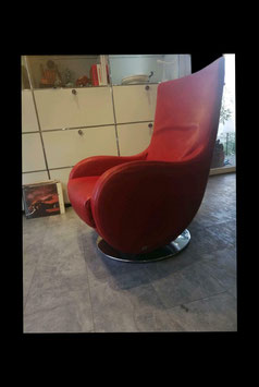 Koinor Design Schaukel-Sessel Leder rot