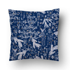 CUSHION noëlnoël  creme/bleu