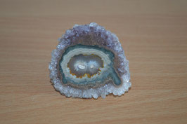 Amethyst-Scheibe auf Achat - 7