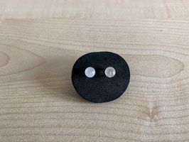 Rosenquarz hell-Kugel-Ohrstecker, 6 mm