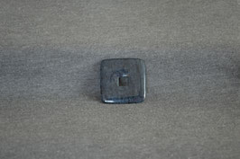 Dumortierit-Quadrat-Donut 3 x 3  cm