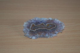 Amethyst-Scheibe auf Achat - 1