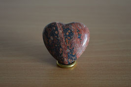 Leopardenfell-Jaspis-Herz - 4 cm