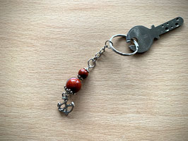 Jaspis rot-Anker-Schlüsselanhänger