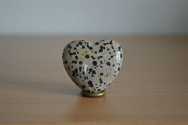 Dalmatiner-Jaspis-Herz - 4 cm