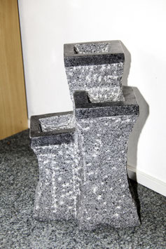 Granit-Sprudelstein 3er Viereck-Kombination