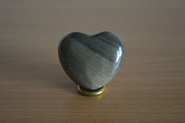 Silberstreifen-Jaspis-Herz - 4 cm