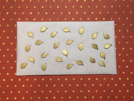 Wachsmotiv Blätter 1cm 25 Stk. gold matt
