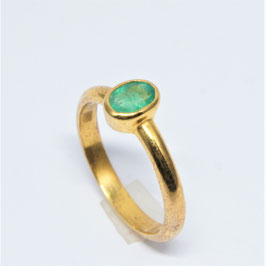 10586 Ring Sterlingsilber 925 18K verg. mit Smaragd