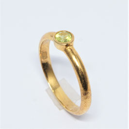 10590 Ring Sterlingsilber 925 18K verg. mit Peridot