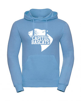 Hoodie Sky Blue mit Capitol Bascats Logo