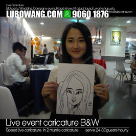 Live #caricature black and white A4 for all kinds of events and partys