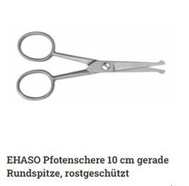 EHASO Augen- und Pfotenschere 10cm, Rundspitze, rostgeschützt