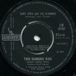 Gary Lewis And The Playboys ‎- This Diamond Ring / Tijuana Wedding - UK Liberty LIB 10187