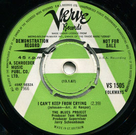 Blues Project (The) - I Can't Keep From Crying / The Way My Baby Walks - UK Verve VS 1505