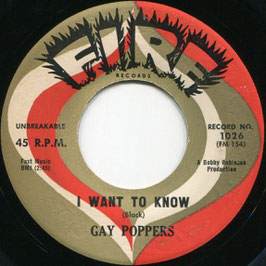 Gay Poppers - I've Got It / I Want To Know - US Fire 1026