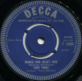 Toby Twirl - Toffee Apple Sunday / Romeo And Juliet 1968 - UK Decca F 12804