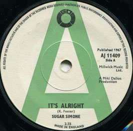 Sugar Simone - It's Alright / Take It Easy - UK Go AJ 11409