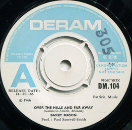 Barry Mason ‎- Over The Hills And Far Away / Collection Of Recollections - UK Deram DM.104