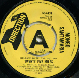 Mongo Santamaria ‎– Twenty-Five Miles / El Tres - UK Direction 58-4430