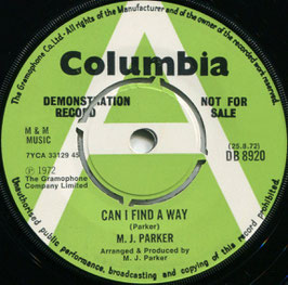 M.J. Parker - Can I Find A Way / Everybody Knows What Friends Are For - Uk Columbia DB 8920