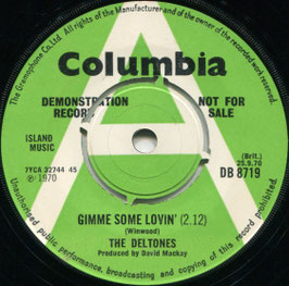 Delltones (The) - Gimme Some Lovin' / Have A Little Talk With Myself - UK Columbia DB 8719