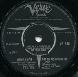 Jimmy Smith - Got My Mojo Working - Part 1 / Got My Mojo Working - Part 2 - UK Verve VS 536