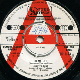 Chapter Four - In My Life / In Each Others Arms - UK United Artists UP 1143