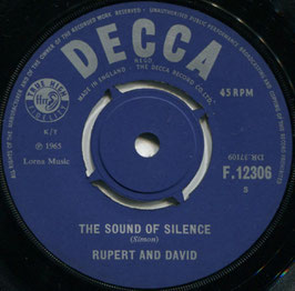 Rupert And David - The Sound Of Silence / Reflections Of Your Love - UK Decca F.12306