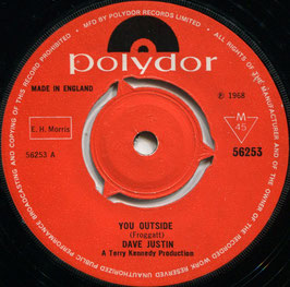 Dave Justin - You Outside / Thinking Twice - UK Polydor 56253