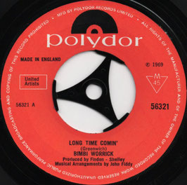 Bimbi Worrick ‎- Long Time Comin' / Tomorrow Is My Day - UK  Polydor 56321