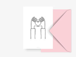 Postkarte Typealive Heart you